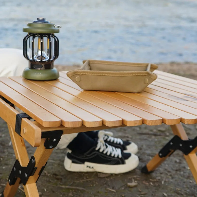 New Portable Folding Square Camping Organizer Tray - Compact Home and Travel Storage Box for Clutter-Free Camping Outdoor Peaceful Pleasures Health and Wellness