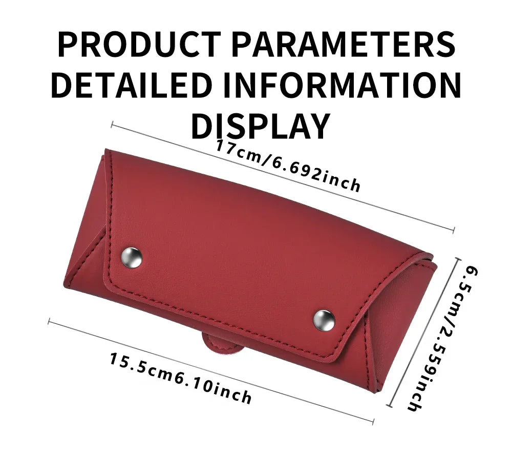Car Sun Visor Glasses Case | Magnetic Leather Organizer