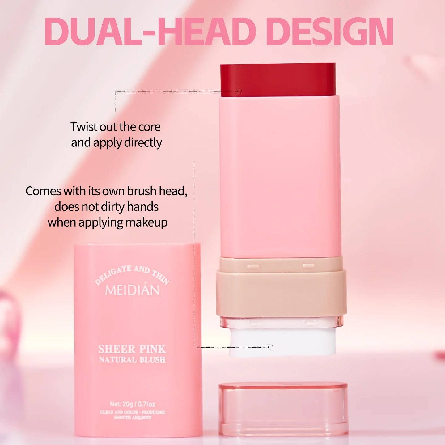 Natural Blush Stick – Long-Lasting & Lightweight Cheek Color