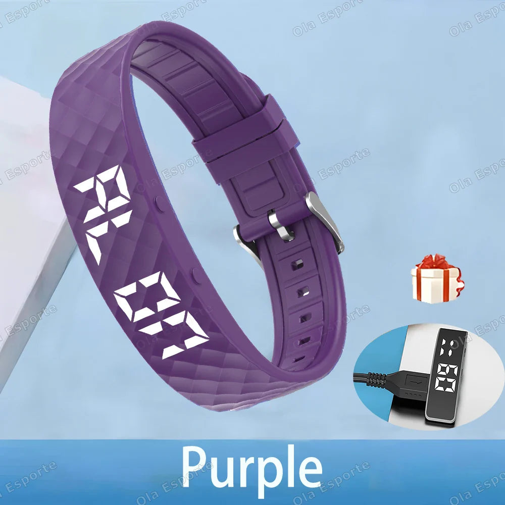 HW12 Vibrating Alarm Clock Smart Bracelet | Silent Wake-Up Band
