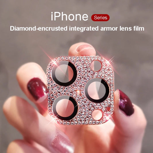 Diamond-encrusted Integrated Lens Film for iPhone15 16 ProMax Accessories Camera Protector for iphone12 13 14Pro Lens Protector Peaceful Pleasures Health and Wellness