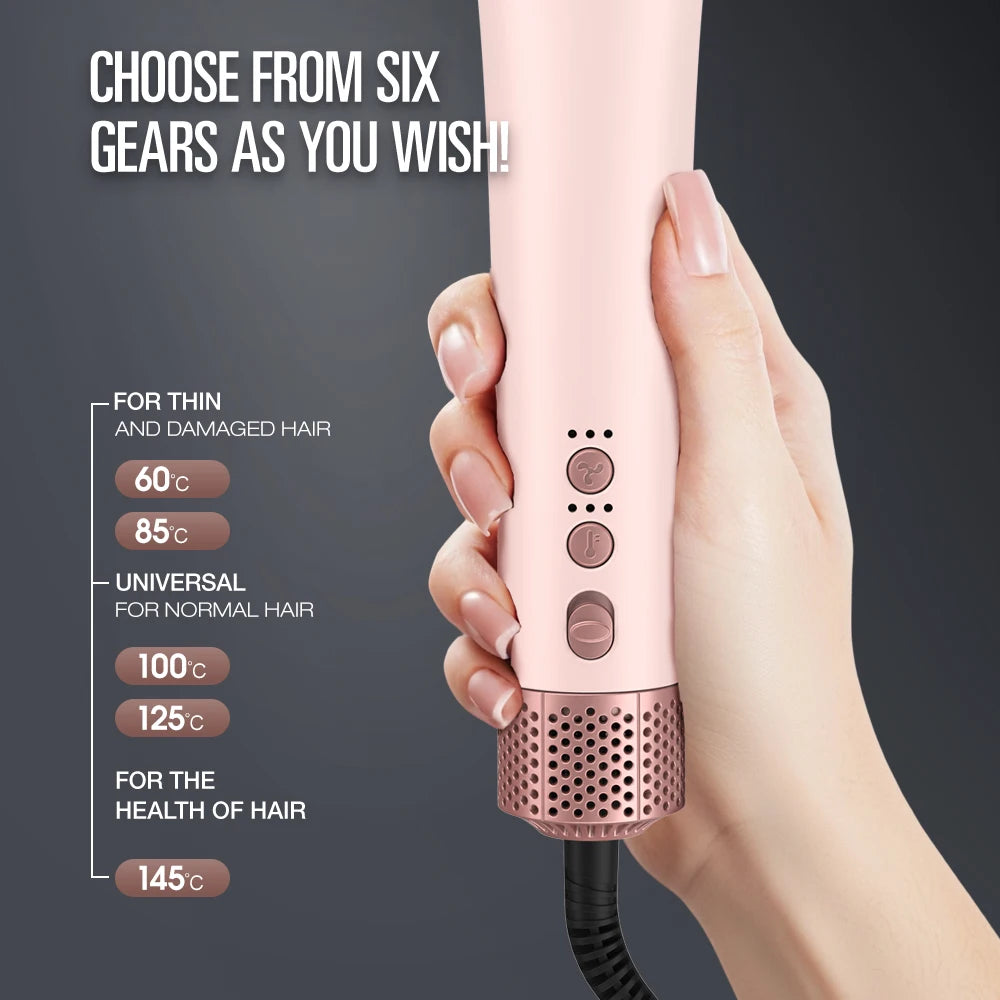Upgraded high-speed hot air brush styling tool quick hair-drying styler for salon and home use for women Peaceful Pleasures Health and Wellness
