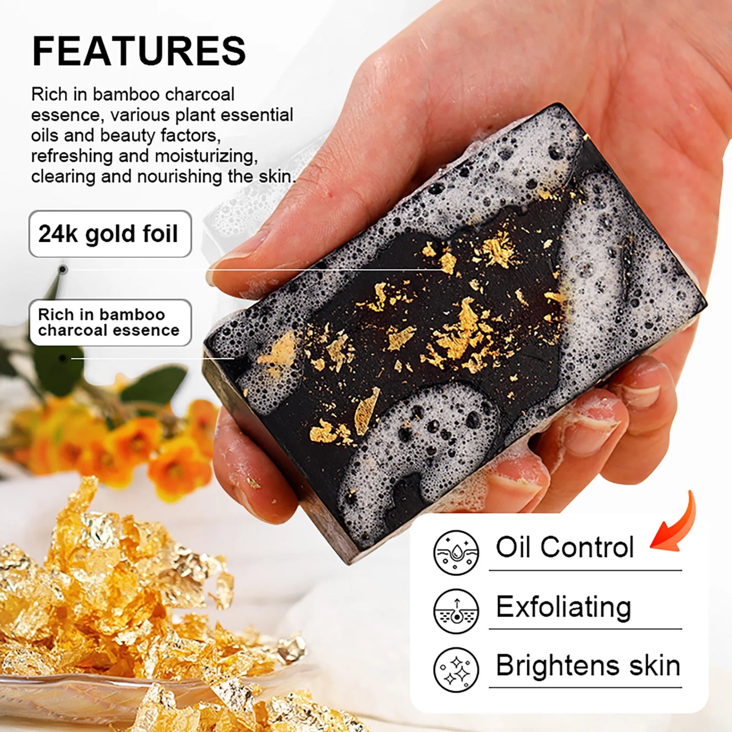 AILKE 24K Gold Foil Brightening Soap | Even Skin Tone 200g