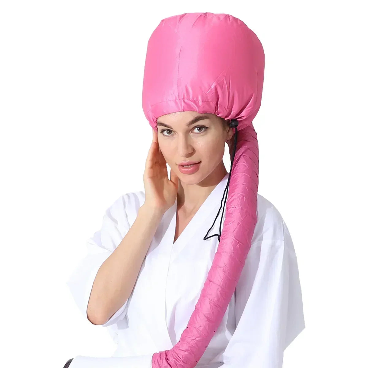Portable Hair Bonnet Dryer Cap Lazy Man Hair Dryerr Cap Quick Dry Hair Dryer Heating Set Oil Baking Cap Household Fast Dry Peaceful Pleasures Health and Wellness Pink