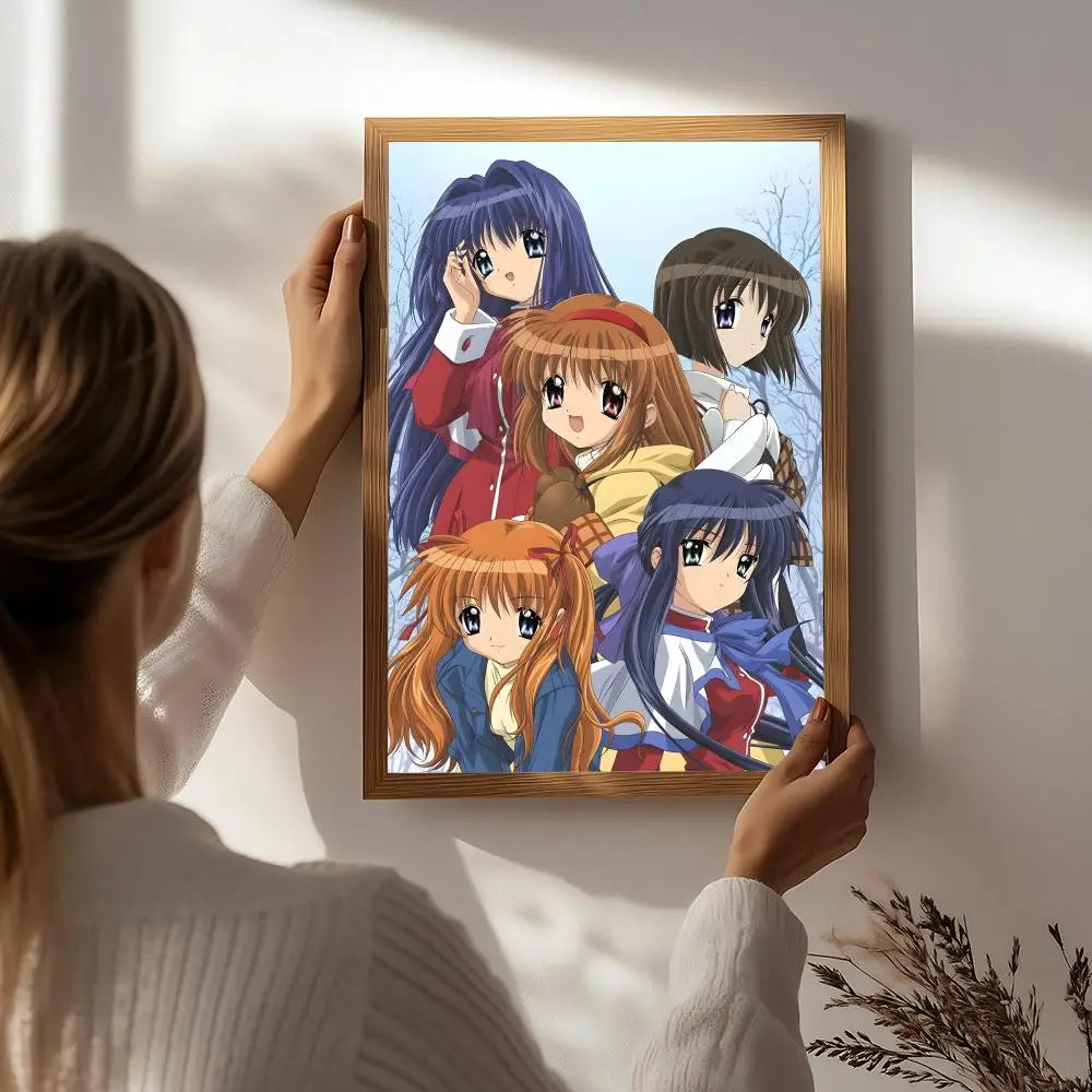 Anime K-Kanon HD Wall Poster | Self-Adhesive Waterproof Art Anime Wall Poster Peaceful Pleasures Health and Wellness White4 21X30cmNoframe
