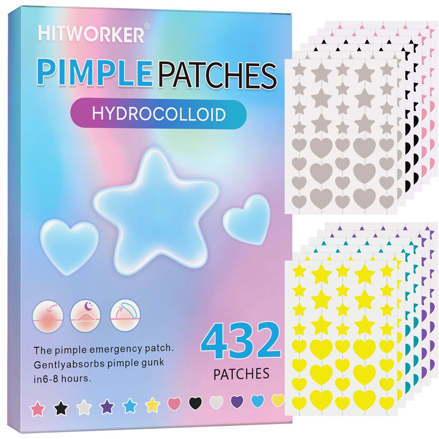Invisible Waterproof Hydrocolloid Acne Patches – All Skin Types