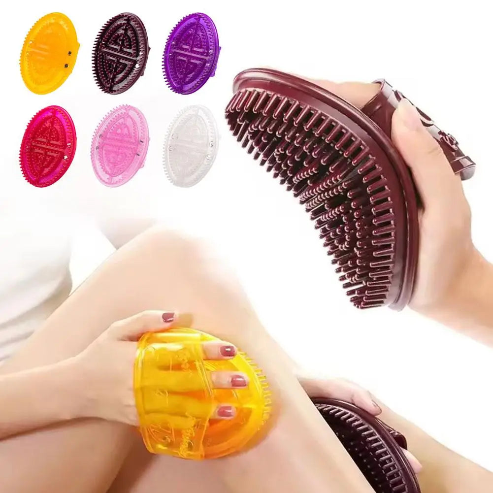 Handheld Silicone Meridian Massage Brush – Body & Leg Scraping