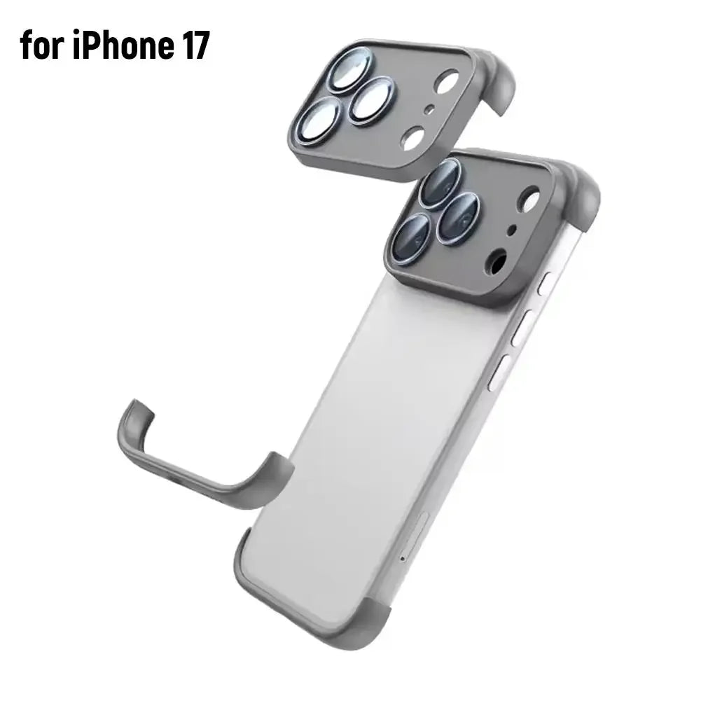 Frameless Not Case Corner Pad TPU Bumper For iPhone 17 Air 17Pro 17 Pro Max Camera Lens Protection Bumper Accessories Peaceful Pleasures Health and Wellness gray 17