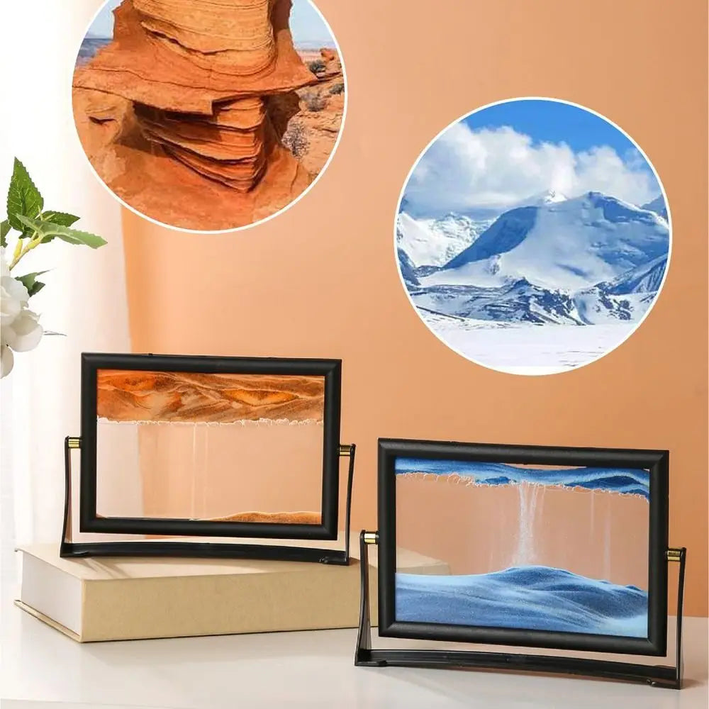 Rotatable 3D Sand Art Picture | Flowing Sandscape Home Décor
