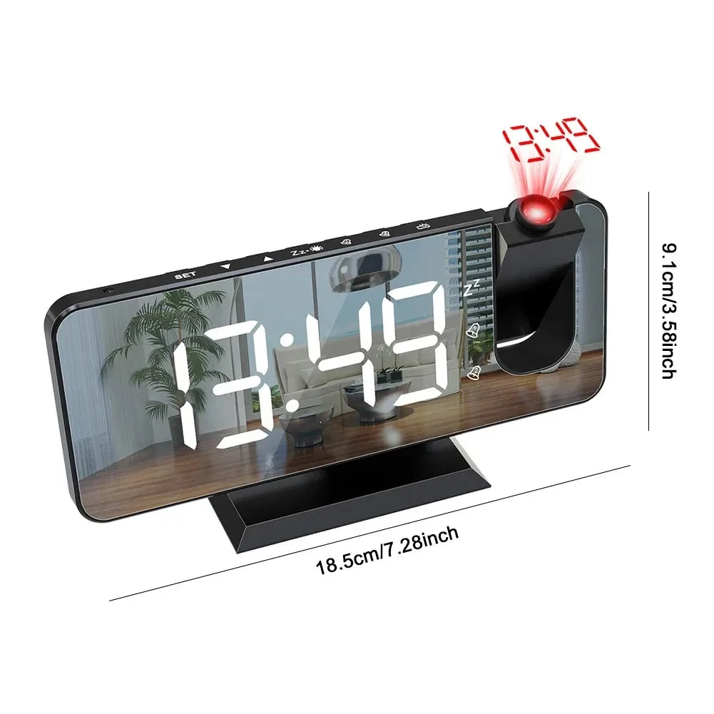 USB Projection Alarm Clock – LED Digital Desk Clock & Snooze