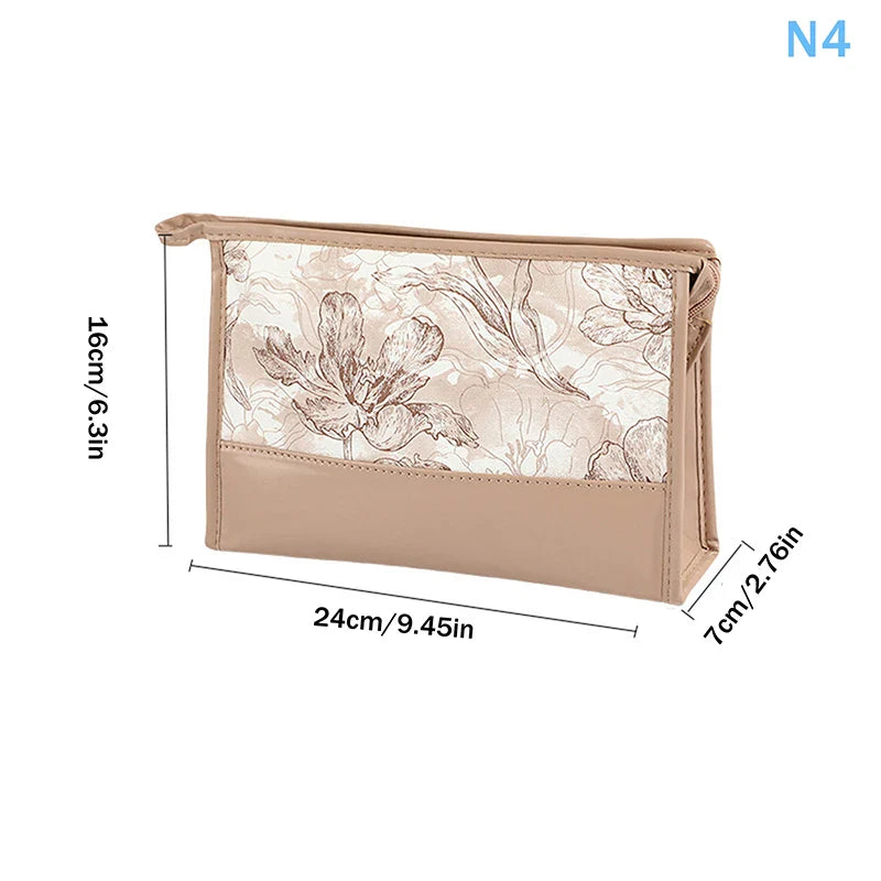 Floral Transparent Makeup Bag 3-Pack | Women's Travel Toiletry Set