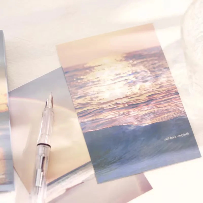 Sparkling Light Series Postcards Ripple Art Greeting Cards Unique