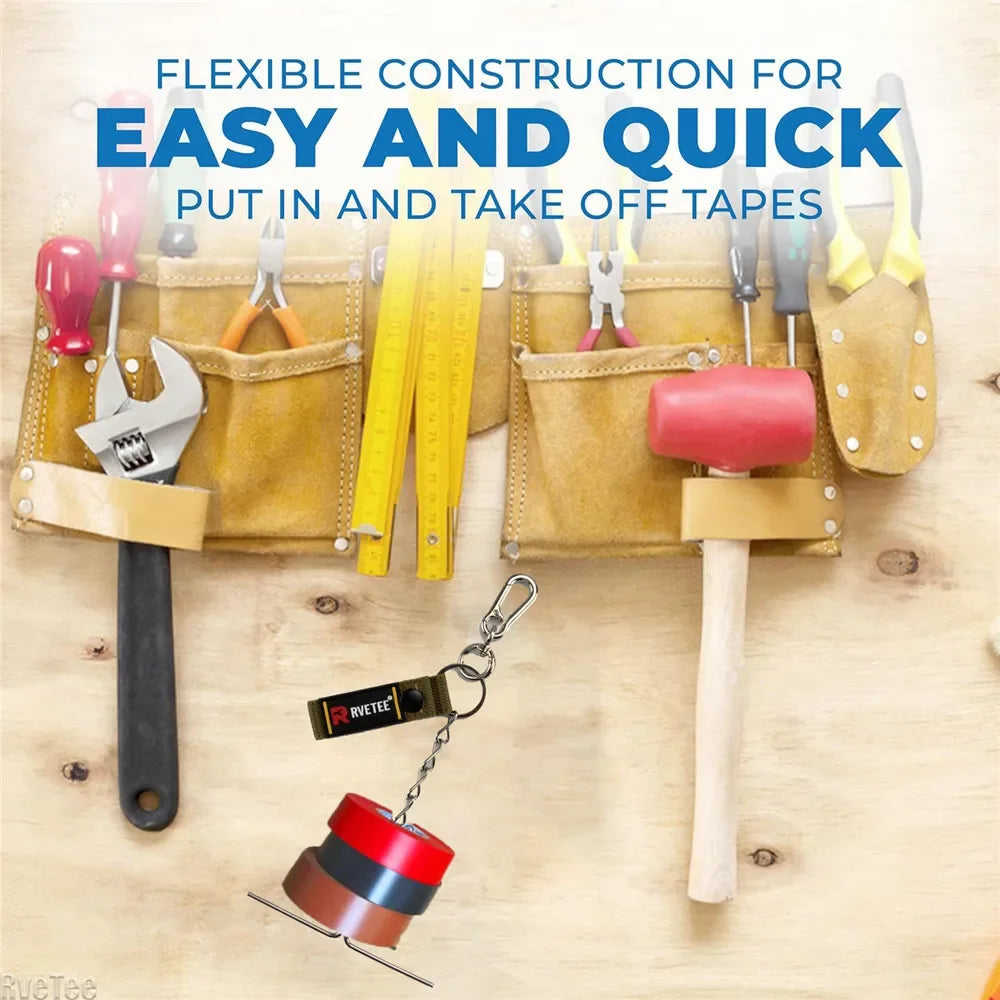 Electrical Tape Holder Chain for Tool Belt | Holds 7 Rolls