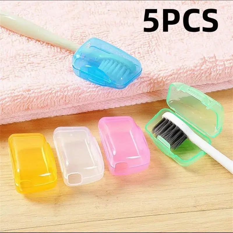 5-Pack Toothbrush Head Covers – Dustproof Travel Cases