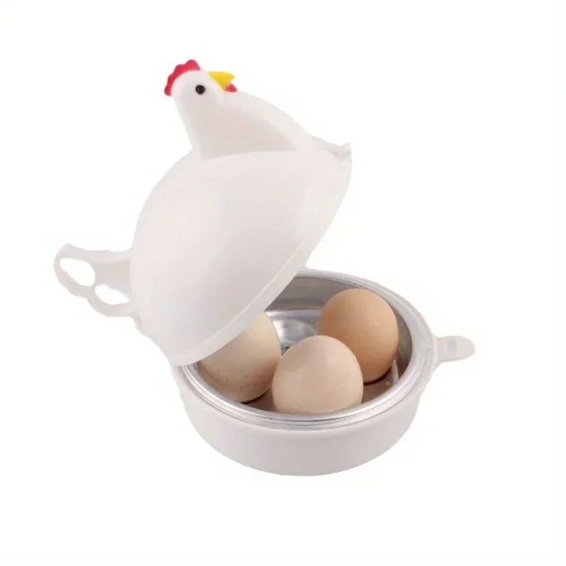 Chicken Shaped Microwave Egg Cooker & Steamer – 4 Eggs