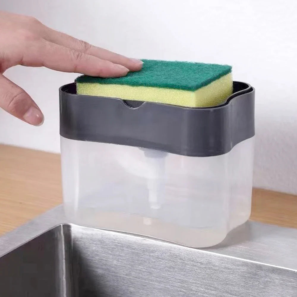 Kitchen Soap Dispenser Box – One-Hand Press Pump | PP Plastic