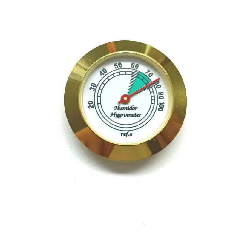 Brass Analog Hygrometer 43mm | Cigar Humidor Humidity Gauge