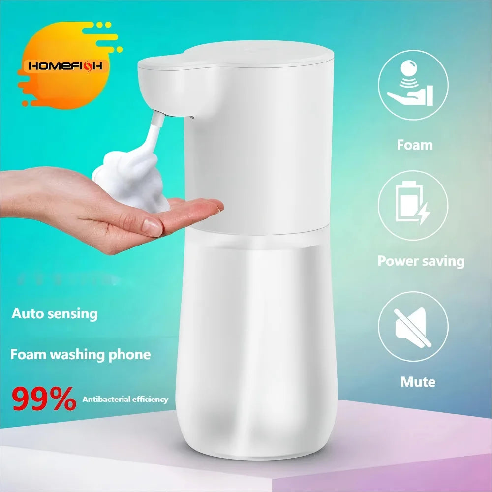 HOMEFISH Smart Sensor Automatic Soap Dispenser 350ml USB Charging Contactless Soap Foam Dispenser Hand Sanitizer Machine Peaceful Pleasures Health and Wellness