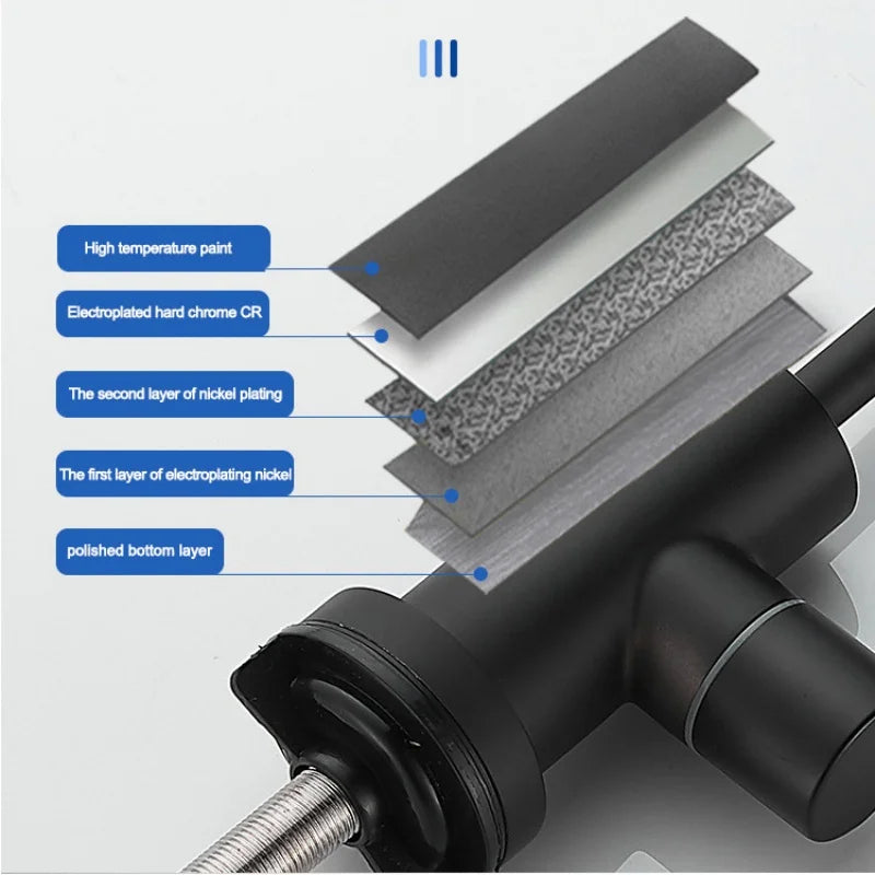 304 Stainless Steel Kitchen Faucet | 360° Swivel Single Handle