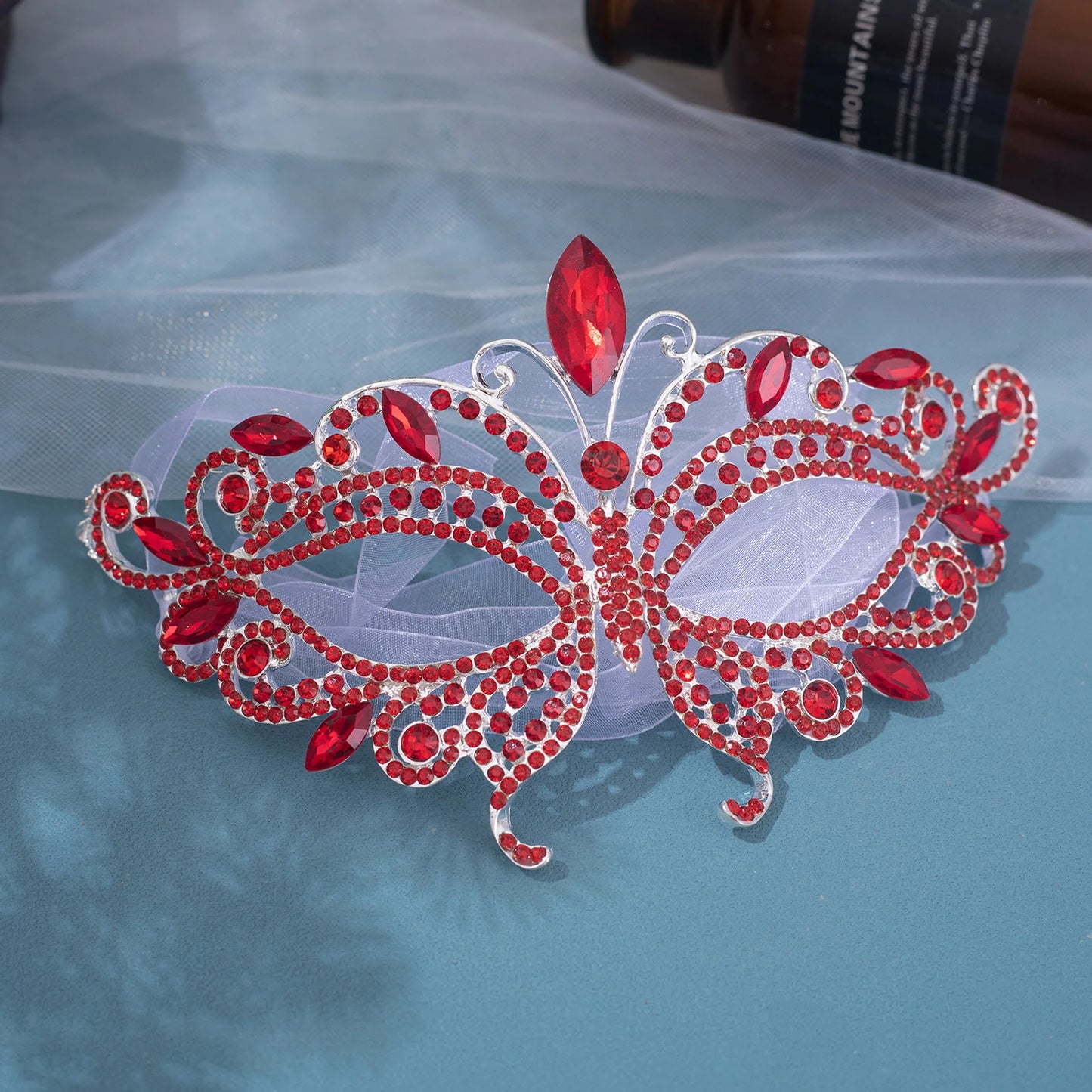 Women Crystal Masquerade Mask Rhinestone Fancy Mask Evening Party Mask for Masquerade Ball Banquet Cosplay Peaceful Pleasures Health and Wellness 17