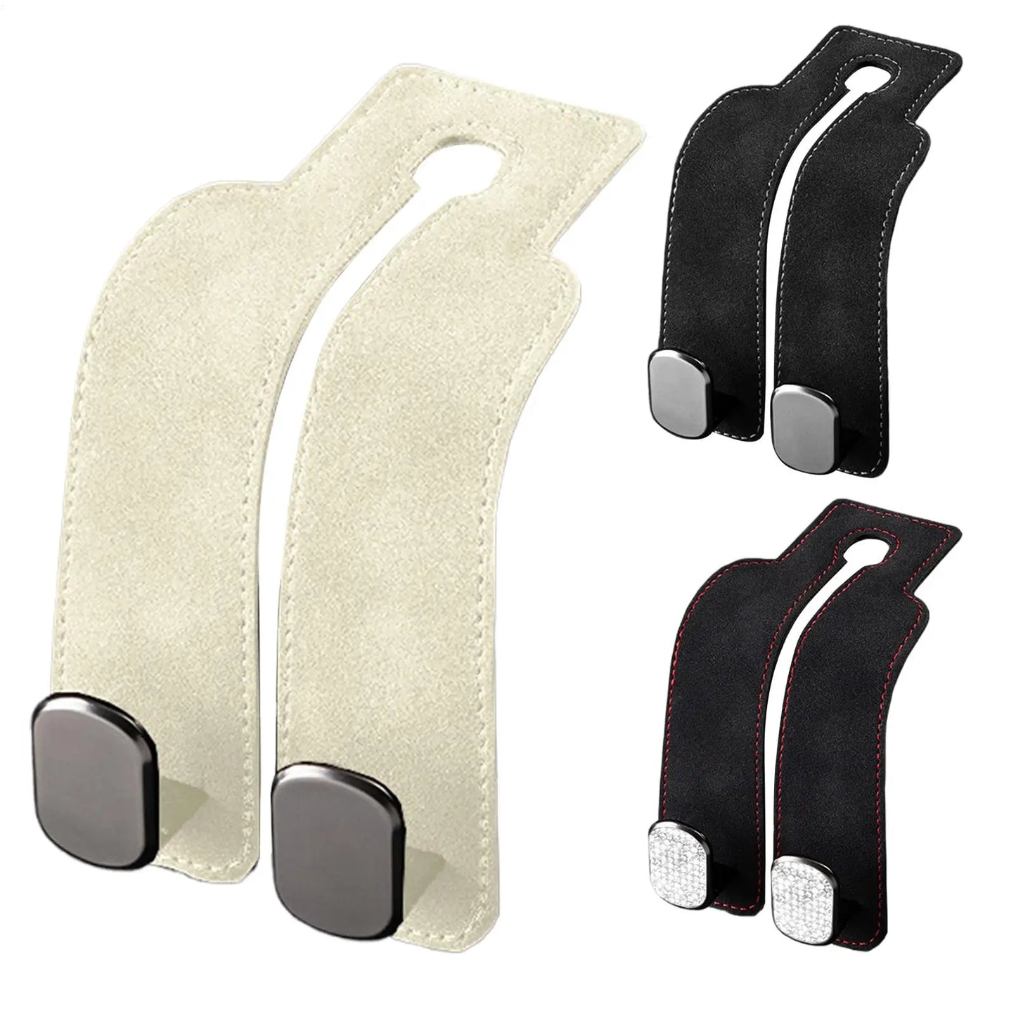 2-in-1 Car Headrest Hook | Seat Back Bag Hanger Organizer