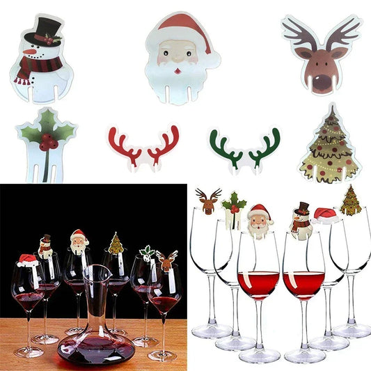 Christmas Wine Glass Place Cards – Festive Table Markers, 10pcs Holiday Place Cards Oasis Select