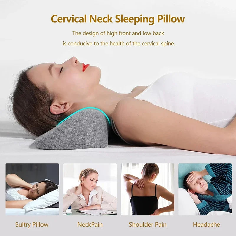 Cervical Pillow, Memory Foam Contour Pillow, Bed Pillows for Side Sleeper Ergonomic Orthopedic Sleeping Pillow, Neck Pillow Peaceful Pleasures Health and Wellness