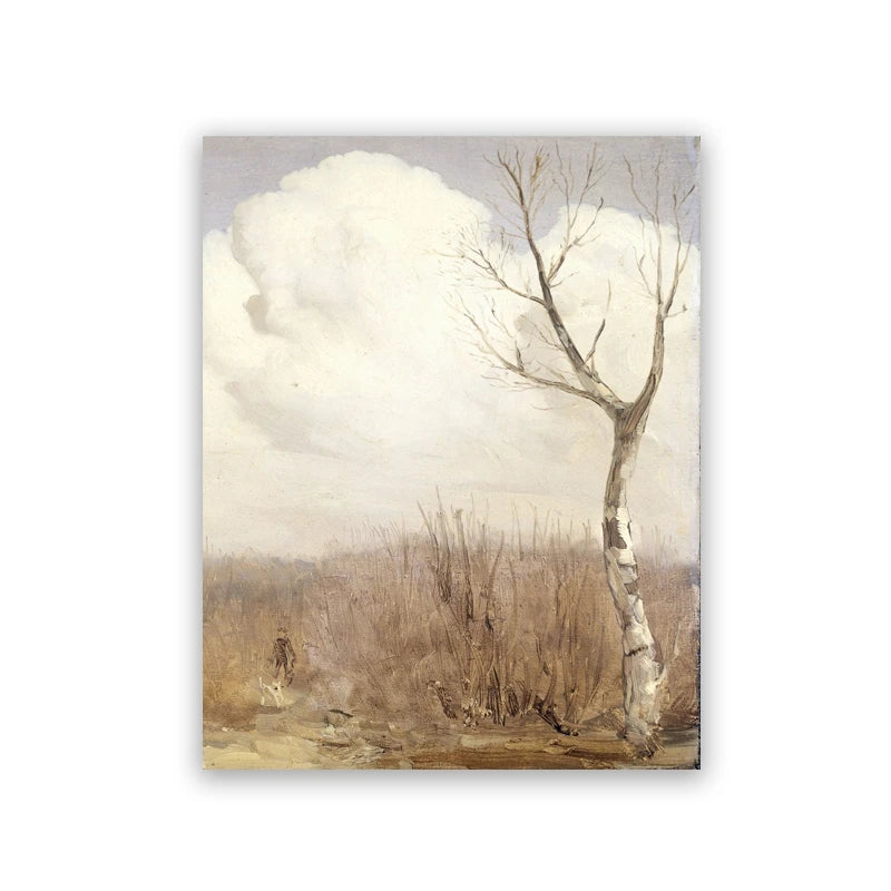 Vintage County Landscape Gallery Wall Art Prints Rustic Moody Cloud Oil Painting Canvas Prints Antique Flower Pictures Decor Peaceful Pleasures Health and Wellness 12 40x60cm Unframed