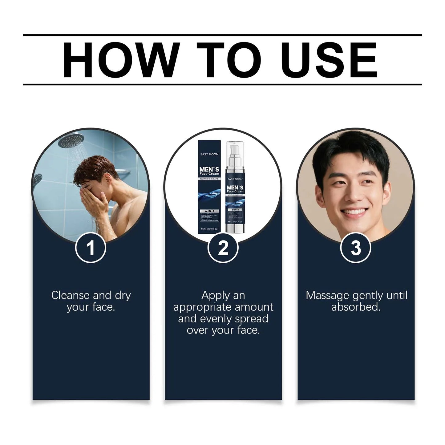 East Moon Men's Deep Moisturizing Face Cream | Aftershave & Eye