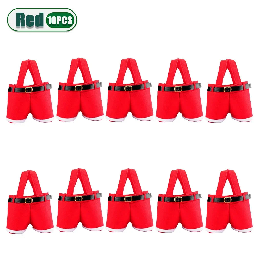 Christmas Santa Gift Bags | Reusable Candy Treat & Wine Tote