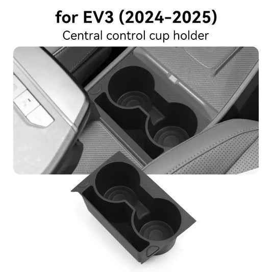 Cup Holder Insert for 2024–2025 Kia EV3 | Console Organizer Car Cup Holder Insert Peaceful Pleasures Health and Wellness