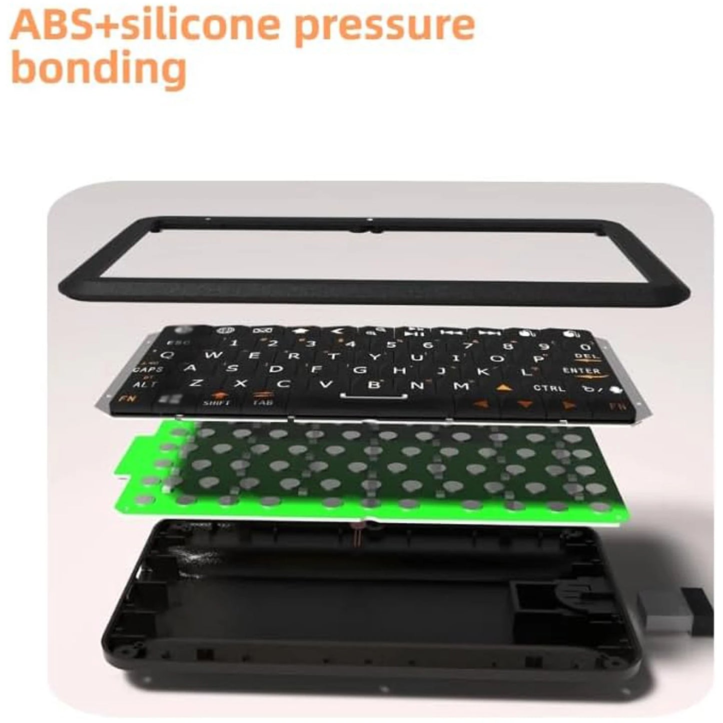 Mini Keyboard With Bluetooth 5.0/2.4G 64 Keys RGB Backlight Options Rechargeable Battery Type-C For Win/For iOS/For Android Peaceful Pleasures Health and Wellness