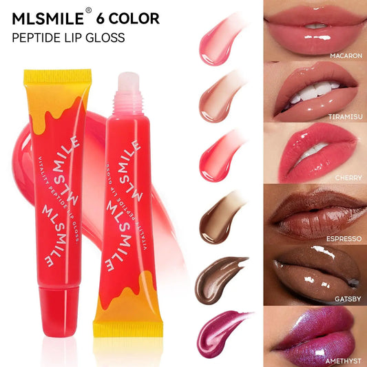 MLSMILE Peptide Lip Gloss – Plumping, Clear & Long-Lasting Plumping Lip Gloss Oasis Select