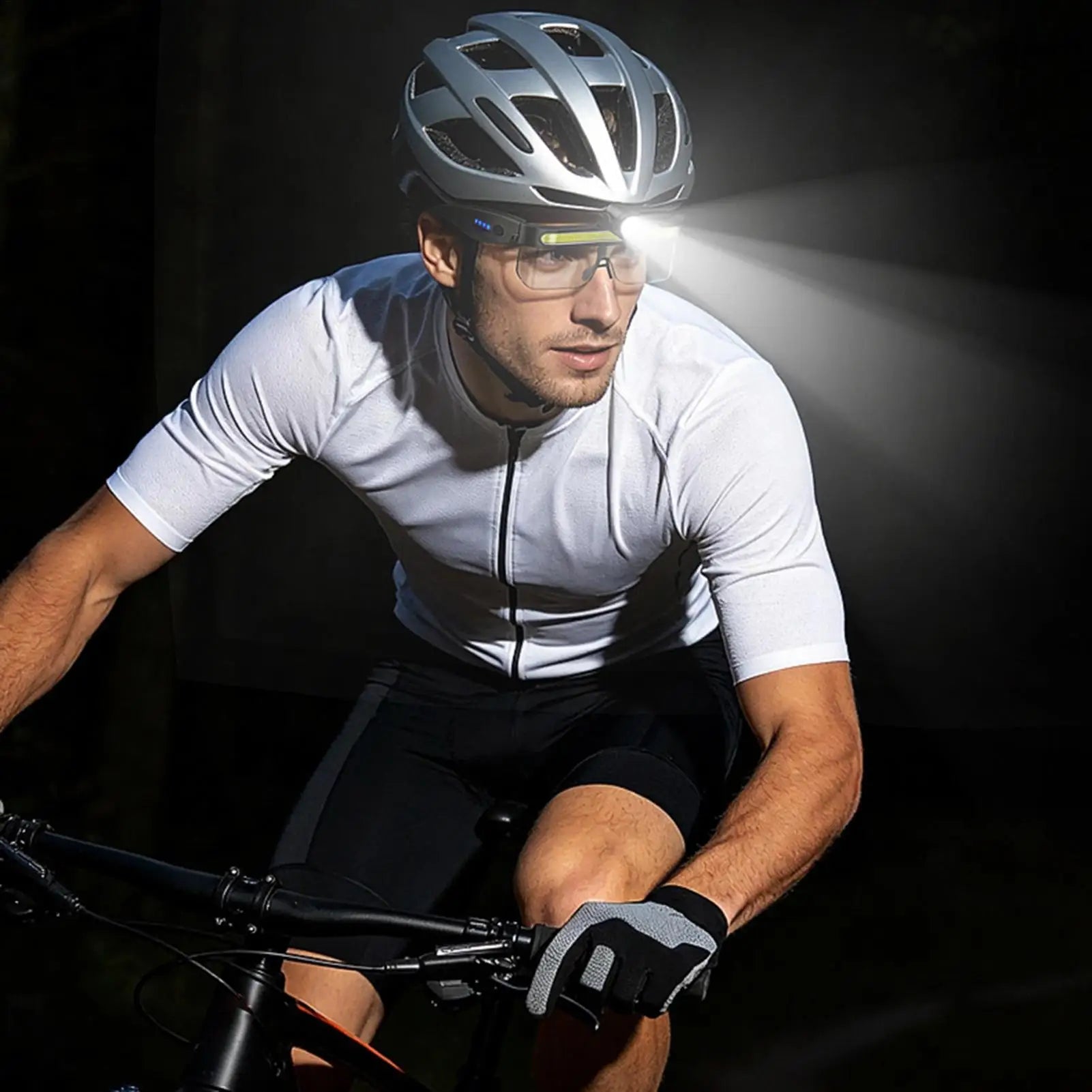 Rechargeable LED Glasses Multi-Mode Head Flashlight Non-Slip Lightweight Safety Glasses For Camping Running Hiking Outdoor Work Peaceful Pleasures Health and Wellness