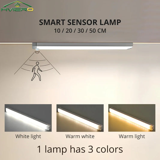 Rechargeable PIR Motion LED Night Light Bar 10–50cm | 3 Colors LED Night Light Oasis Select