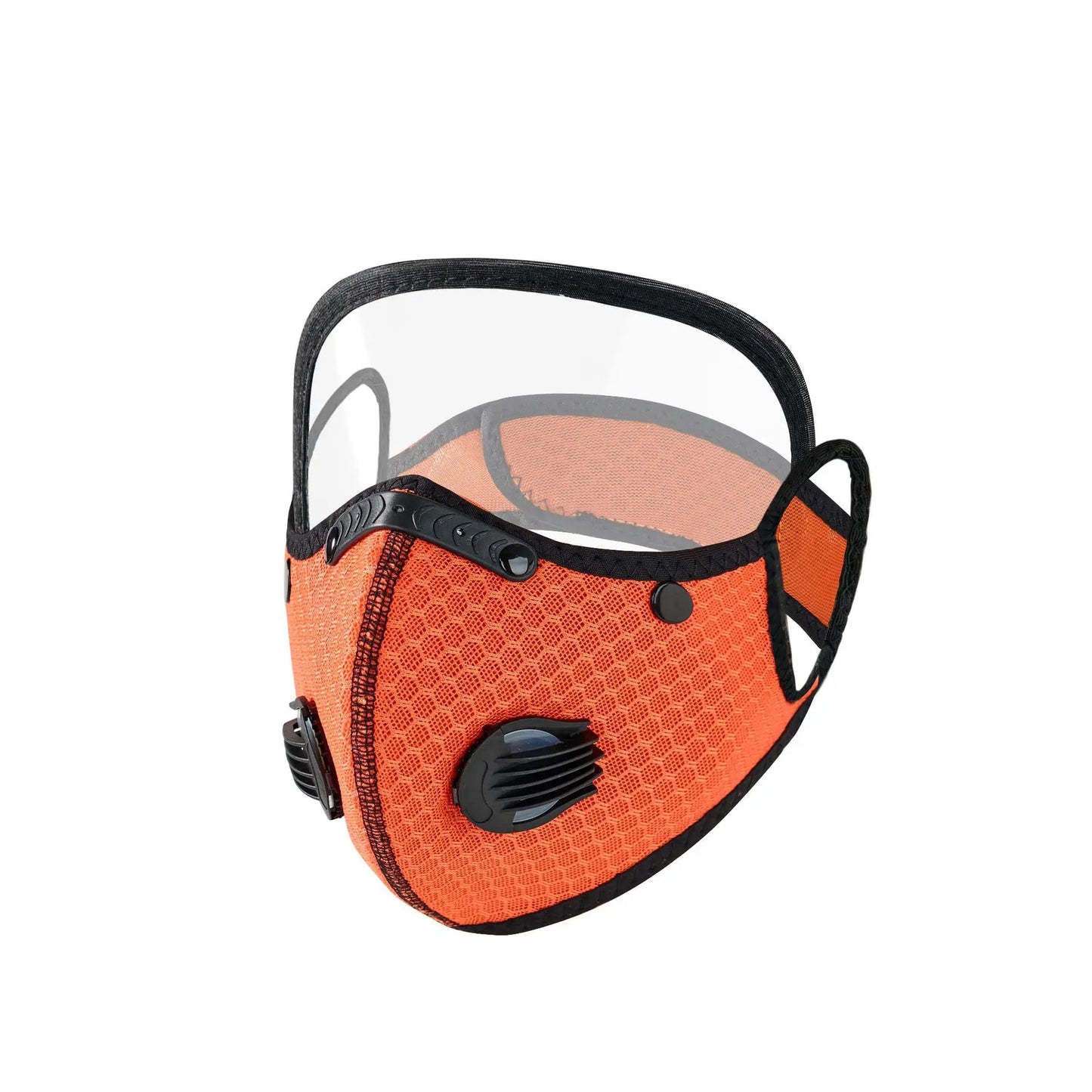 New Cycling Face Mask with Filter Goggles Dust Mask Sport Washable Reusable Facemask for men Bandana Actived Carbon Filters Peaceful Pleasures Health and Wellness Orange