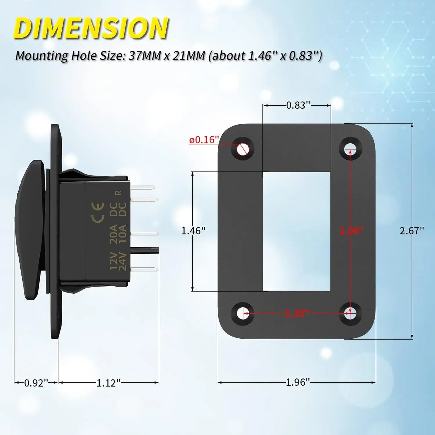3-Way Bilge Pump Rocker Switch – Waterproof 12V/24V with LED Peaceful Pleasures Health and Wellness