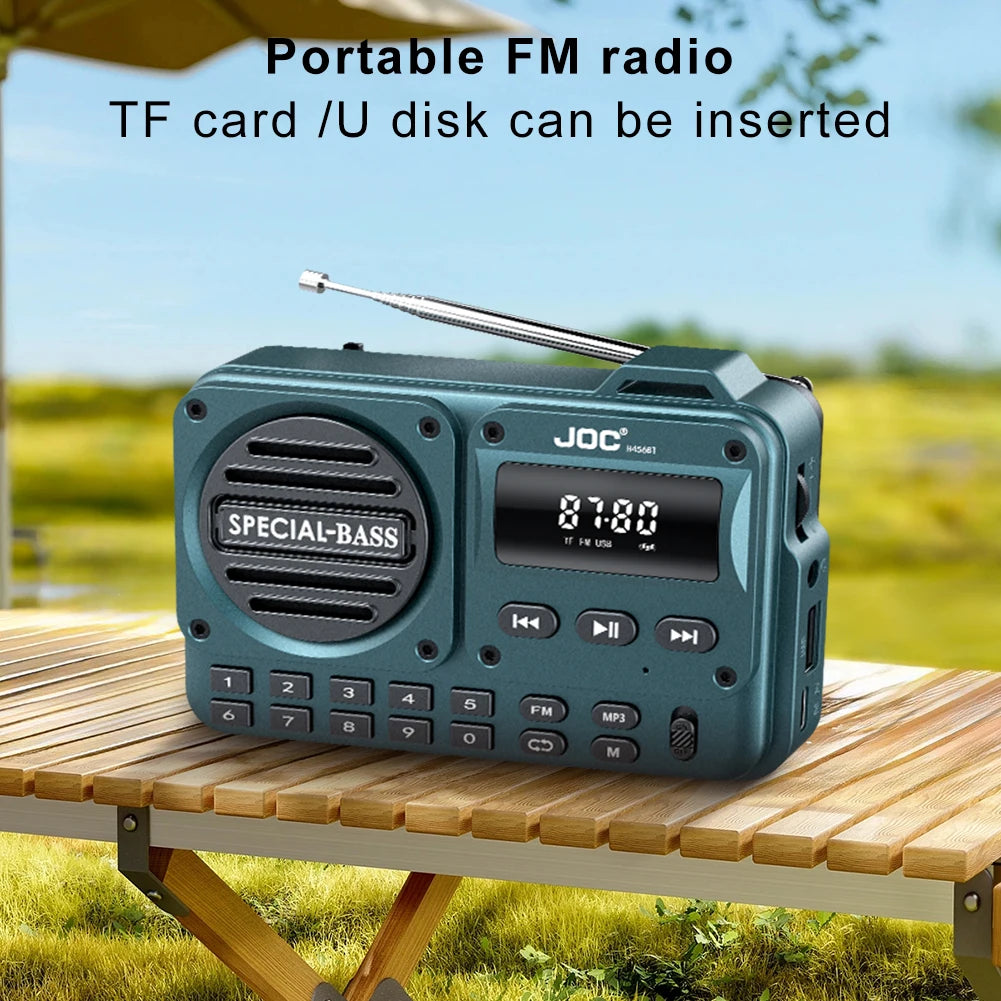 Portable FM Radio Bluetooth 5.4 Speaker LED Display | Senior Gift