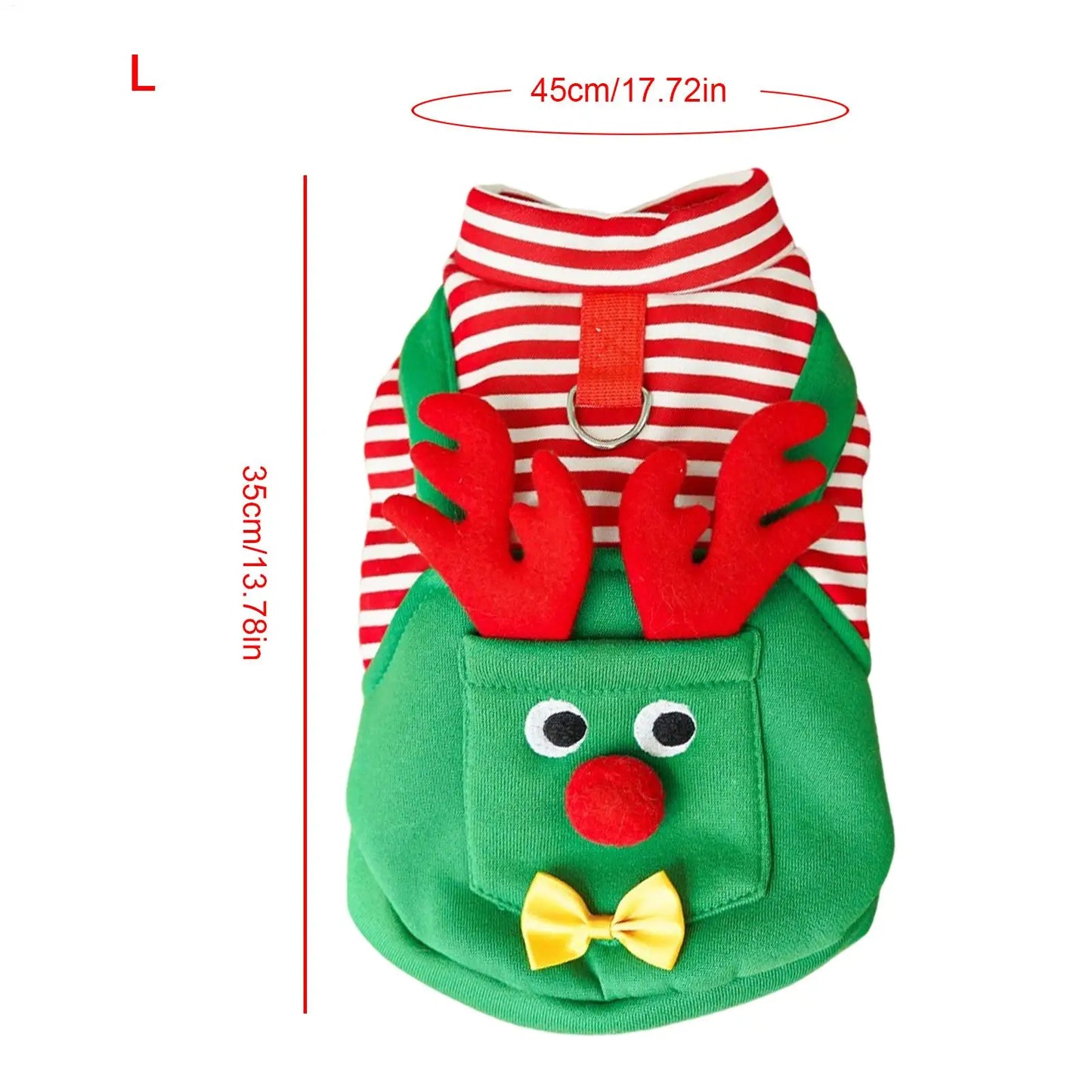 Christmas Reindeer Pet Costume for Dogs & Cats | Holiday Outfit
