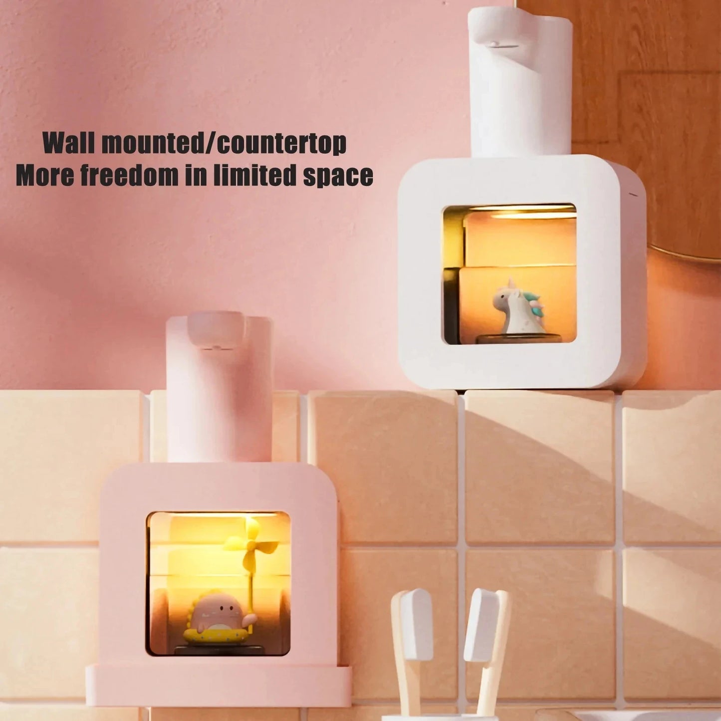 New Automatic Soap Dispenser Cute Pet Contact Free Hand Sanitizer USB Charging 400ml Liquid Dispensers Wash Handtizer Personal Peaceful Pleasures Health and Wellness