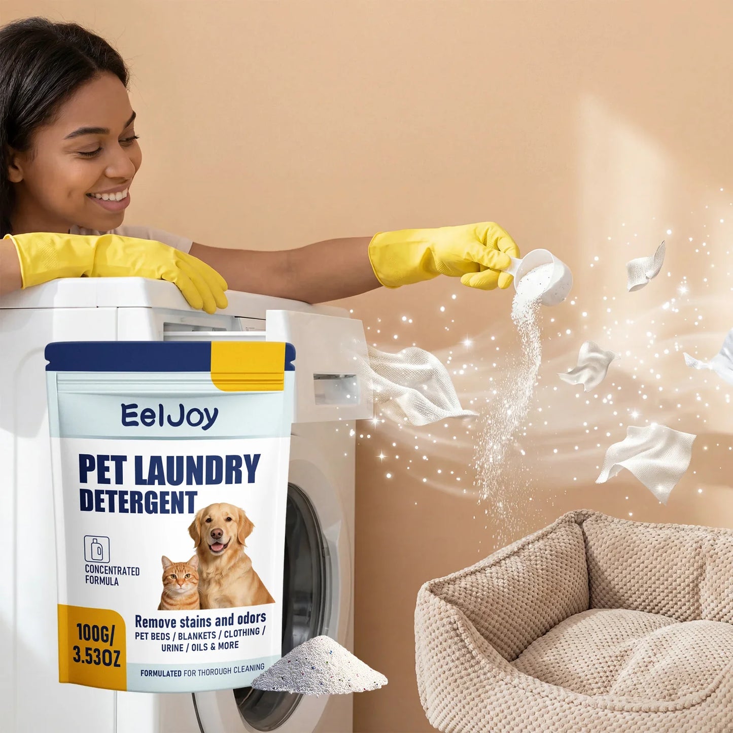 Concentrated Pet Laundry Detergent Powder – Stain & Odor
