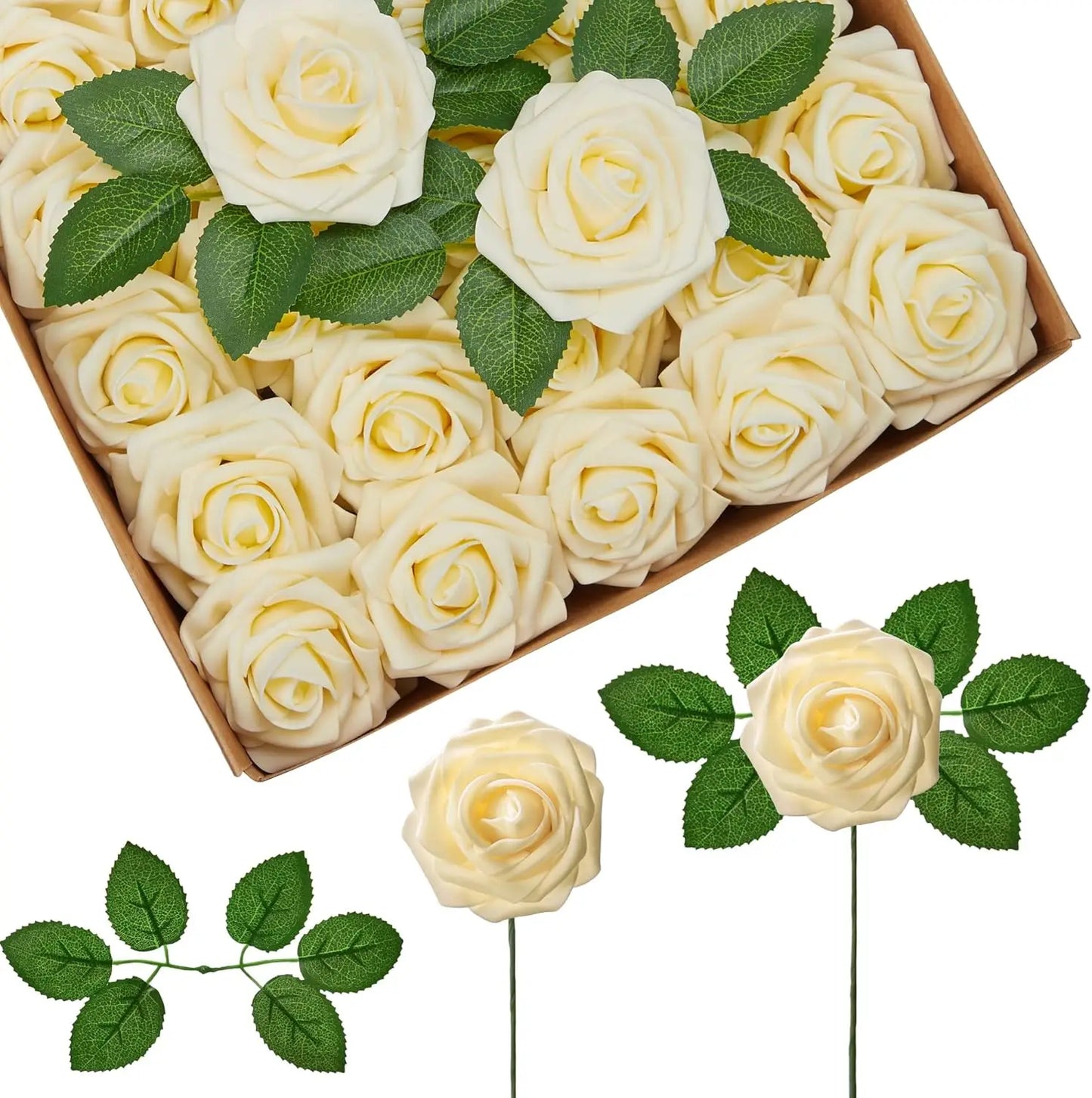 PE Foam Artificial Roses 5/10pcs | Wedding Valentine's Bouquet