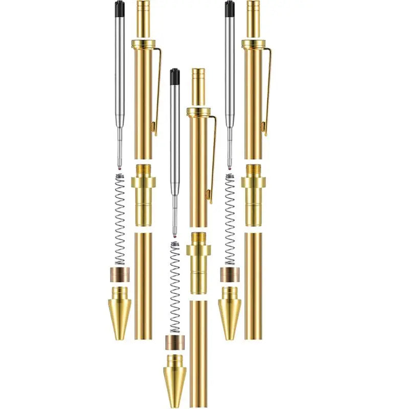 12-Piece 8mm Wood Turning Retractable Click Pen Kit with Refills