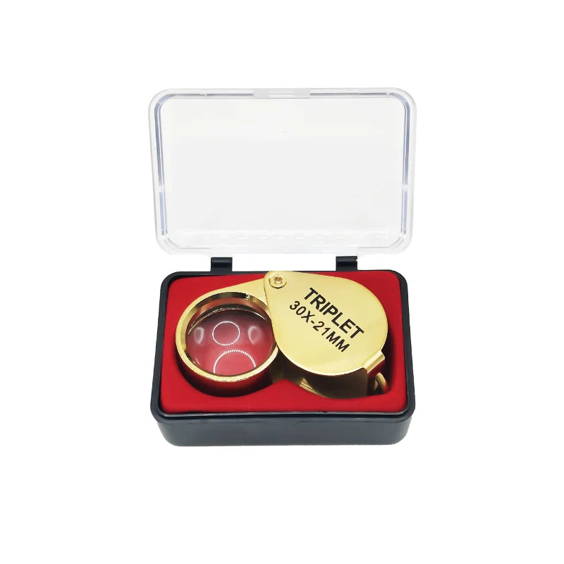 10x 20x 30x Jewelry Diamond Loupe Magnifier Tool Eye Magnifier Magnifying Glass Equipments Triplet Jewelers Eye Triplet Glass Peaceful Pleasures Health and Wellness 2
