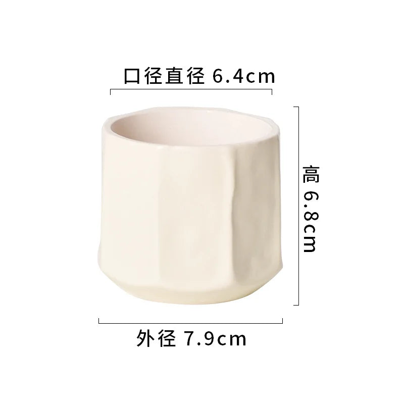Ceramic Self-Watering Succulent Planter | White Minimalist Pot