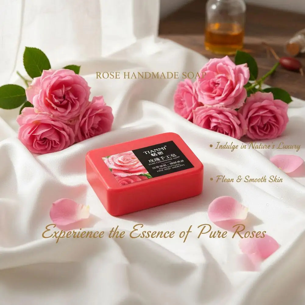 Rose essential oil soap deeply cleanses your face and body, leaving a long-lasting fragrance while moisturizing and hydrating Peaceful Pleasures Health and Wellness