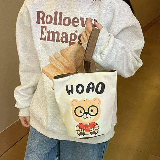 JETTING Canvas Bucket Bag – Cute Women's Casual Handbag Canvas Bucket Bag Oasis Select