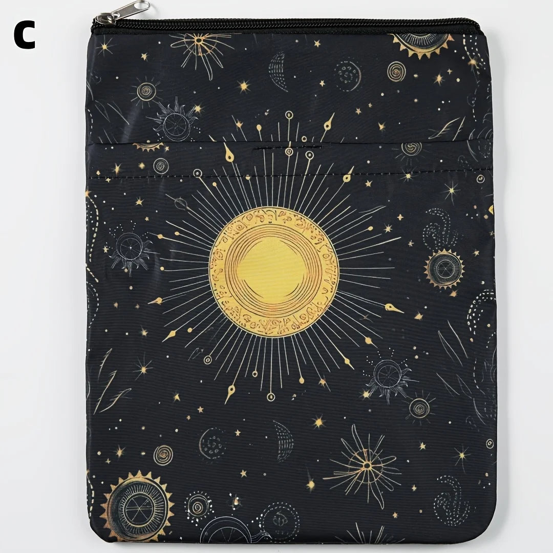 Book Sleeve with Zipper – Washable Fabric Book Cover Protector