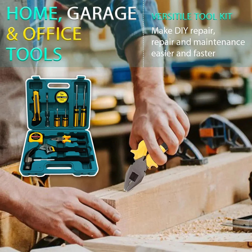 12-Piece Home Tool Set with Case | Portable Essential Kit Home Tool Set Peaceful Pleasures Health and Wellness