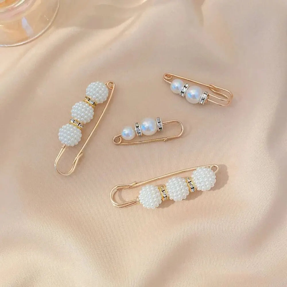 4PCS Waist Adjustment Uniform Clothing Extended Buckle And Waist Adjustment Buckle Pearl Broocated Fashion Decorative Accessorie Peaceful Pleasures Health and Wellness